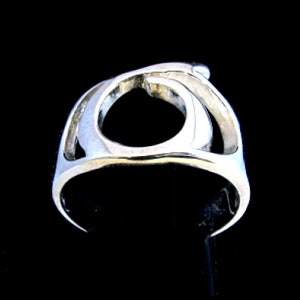 Anillo de plata esterlina con inicial Sigma, símbolo de letra del alfabeto griego, anillo unisex de plata 925 muy pulido