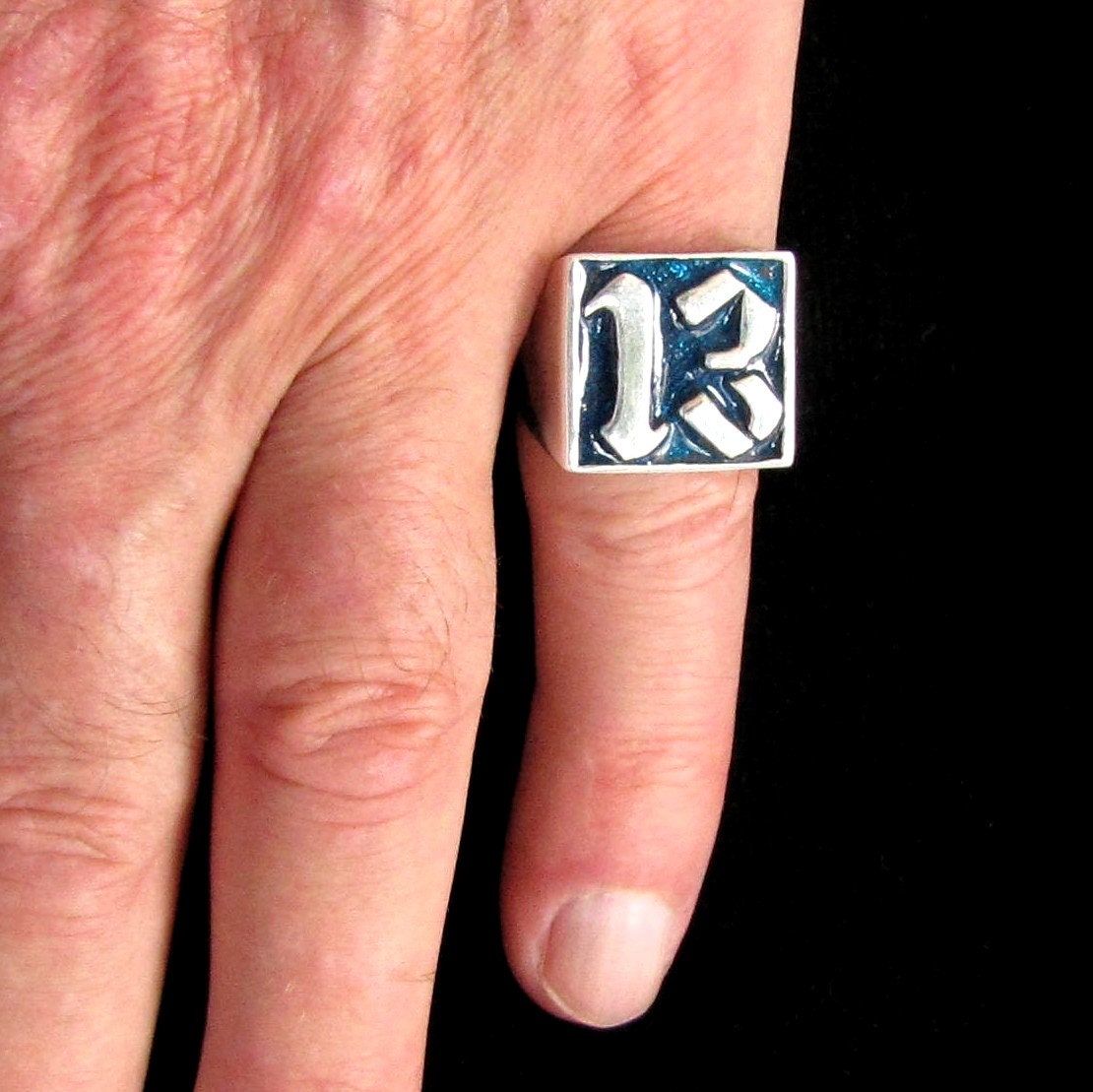 Anello Quadrato Uomo Acciaio Inox – Simbolo Alchimia – Stile Biker – TIONEER