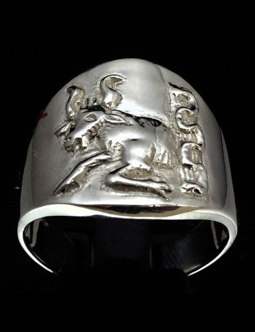 Sterling Silver Zodiac Ring Taurus the Gentle Bull Horoscope Etsy