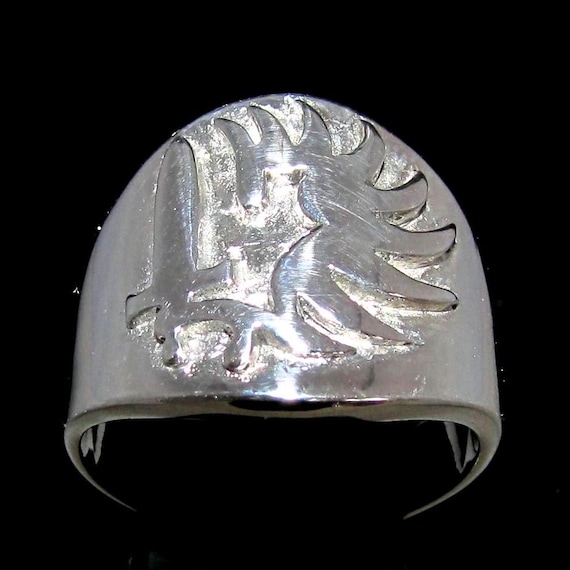 Bague en argent sterling Legion etrangere francaise Symbole de l armee Armoiries de la Legion etrangere francaise en argent 925 poli Etsy France