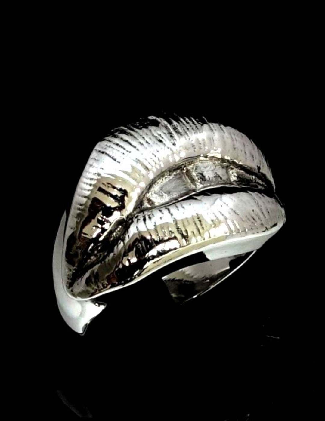 Silver925 plain ring 〈Lip〉2 – Biju mam
