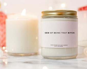 You Go Girl Boss Bitch Candles Encouragement Candles Handmade Candle Girl Power Candles Boss Bitch Girl Boss Feminist Candles