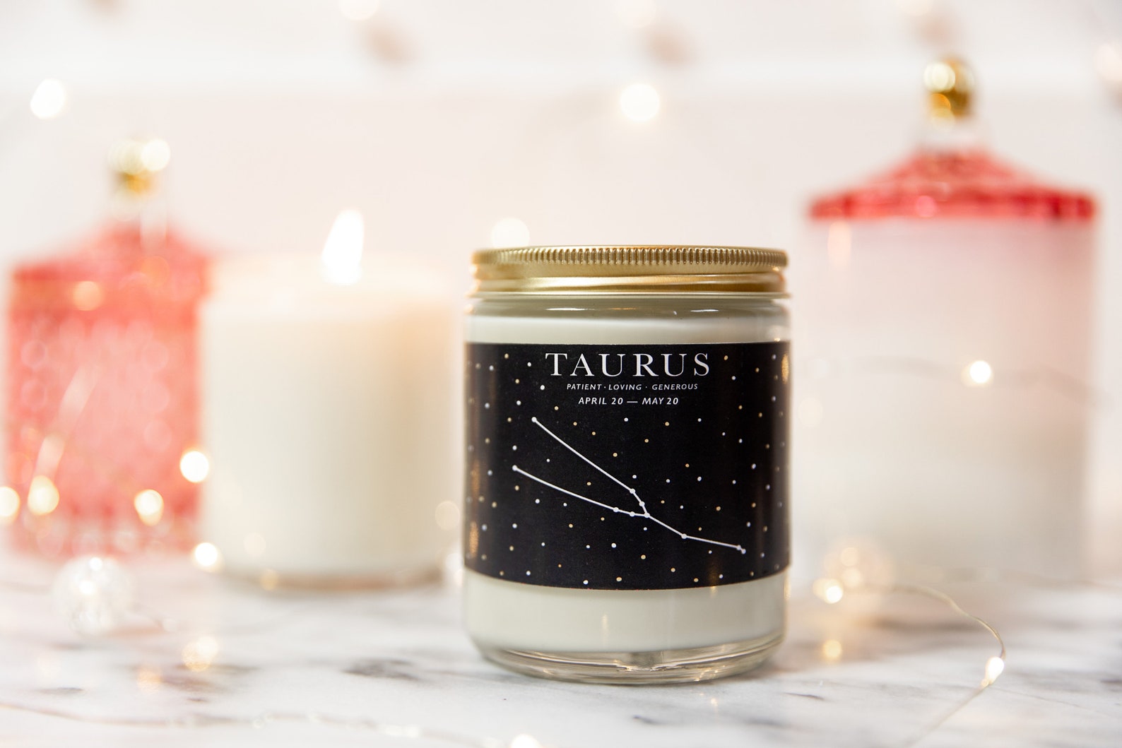 Taurus Zodiac Candles Horoscope Cute Taurus Candles Etsy