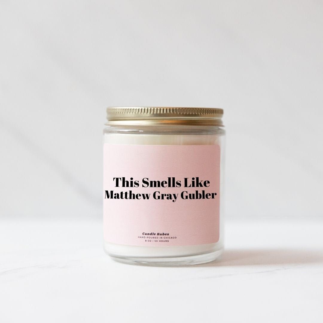 Smells Like Matthew Gray Gubler Candle Pop Culture Gifts Funny Candles