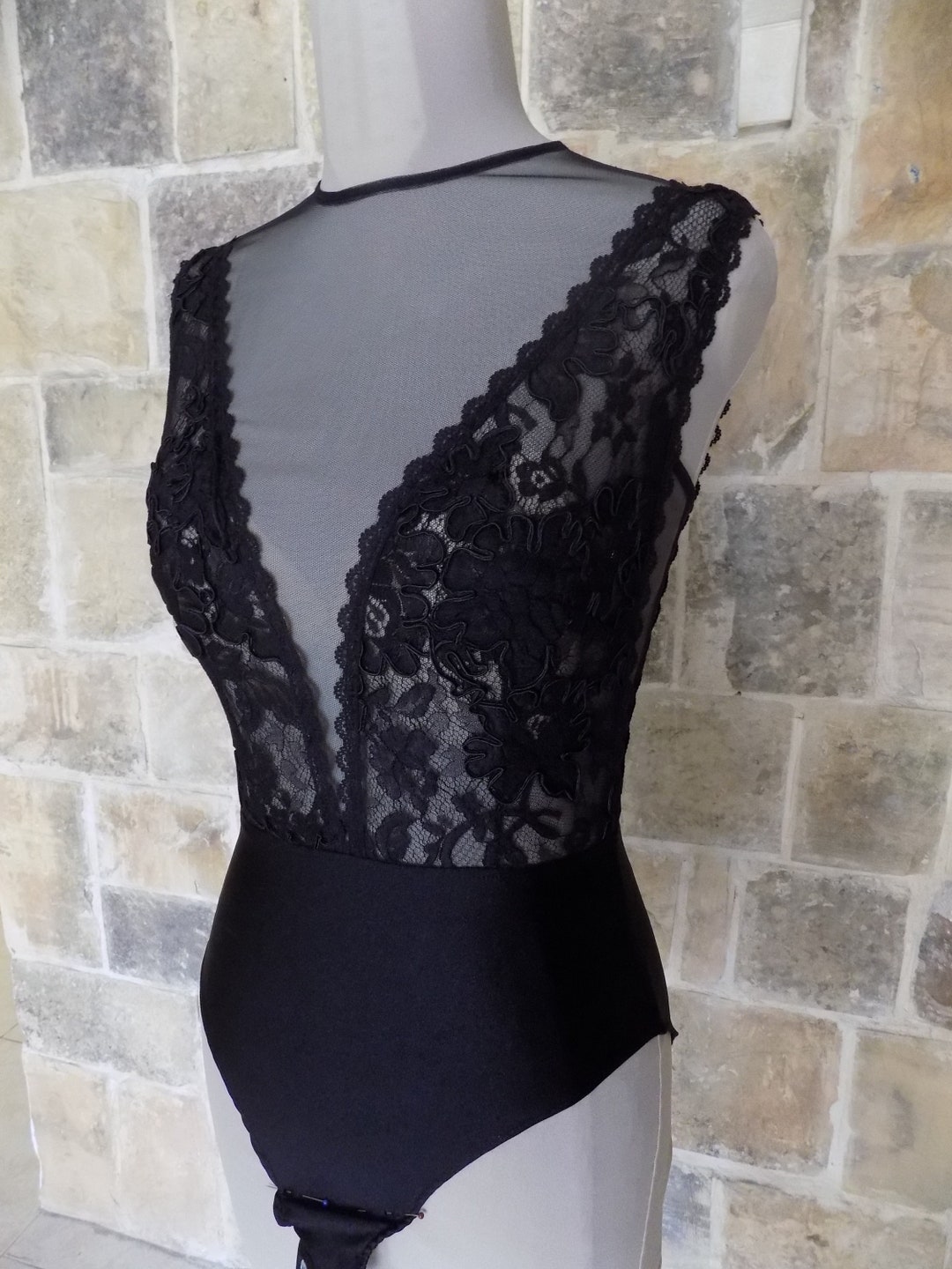SAMPLE SALE Black Lace Bodysuit in Size 8 /bridal Separates/evening — free download