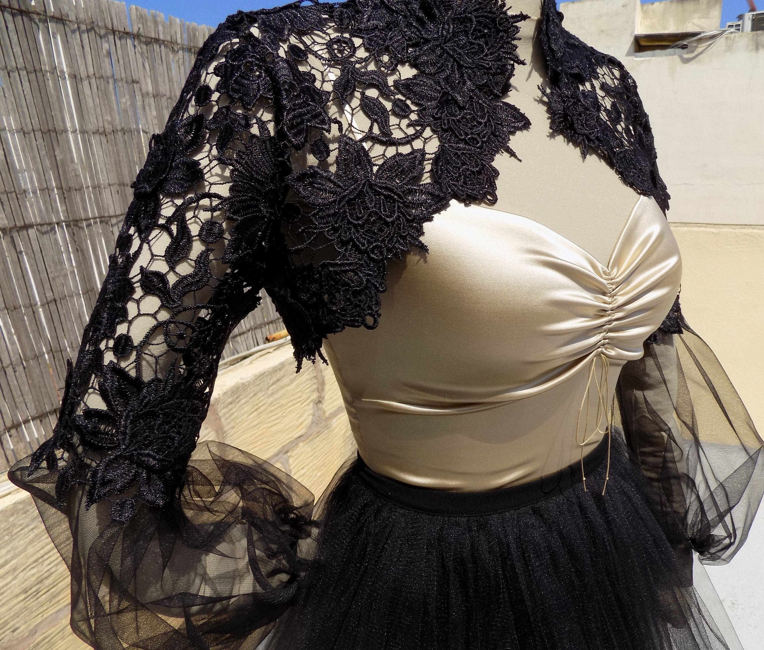 Black Lace Cover Up Etsy