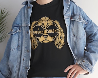 Camiseta con cara de perro "Pedí snacks" / Camiseta divertida para amantes de los snacks para mascotas, regalos,