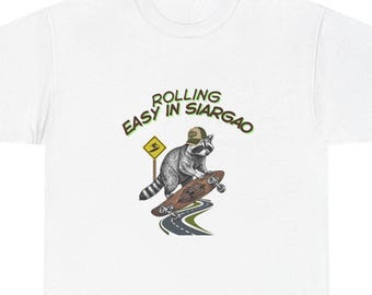 Camiseta Rolling Easy in Siargao / Surf, Animales Divertidos, Regalos, Salud Mental