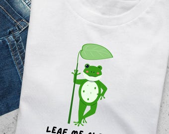 Camiseta divertida y linda de rana, Déjame en paz, Camiseta estética de rana para bebé, Camiseta de rana despreocupada, Regalo para introvertidos, Camiseta para amantes de la naturaleza, Regalo para amigos,