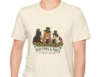 Camiseta divertida del gato de la suerte - Gatos del Día de San Patricio, Gatos divertidos, Regalos,
