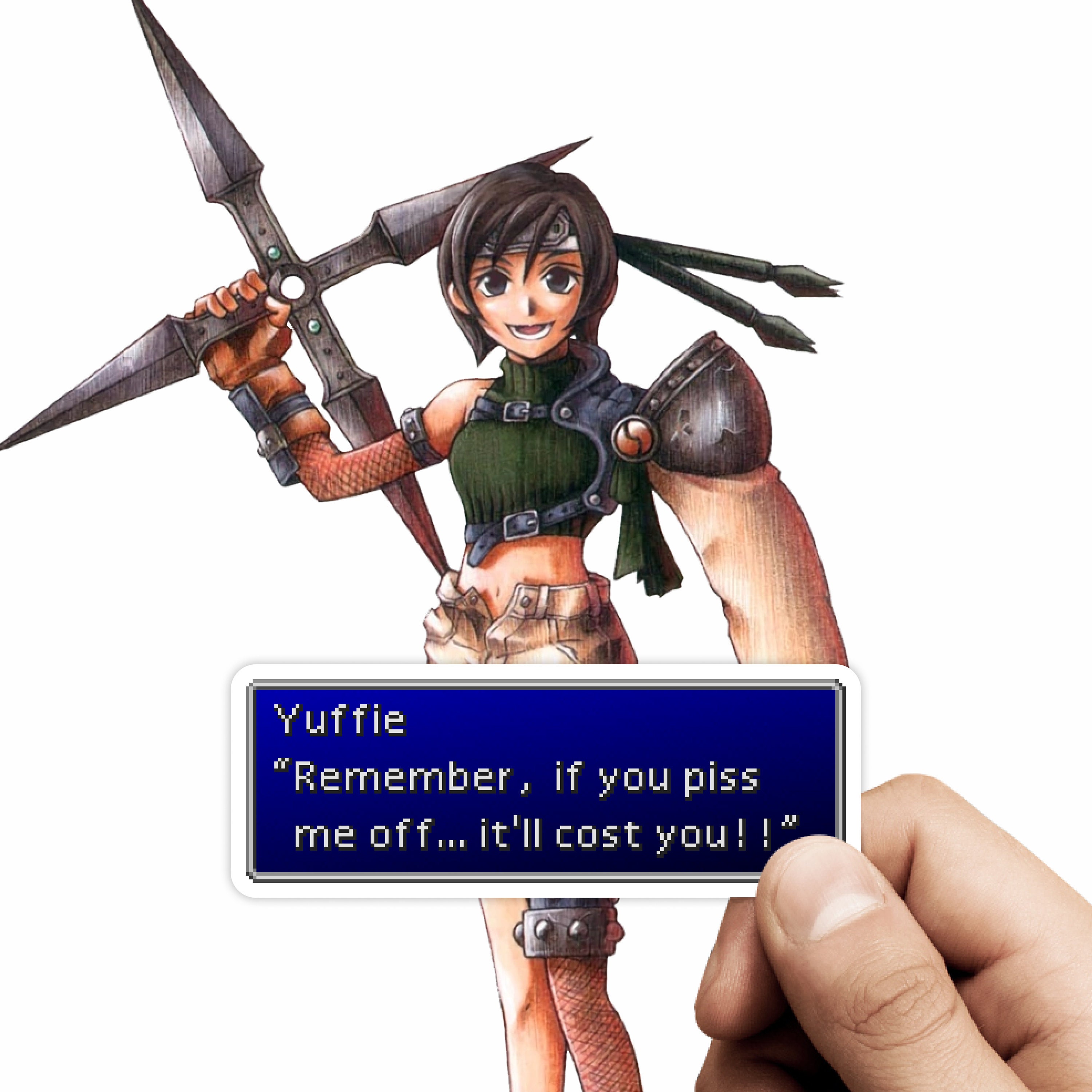 ファイナルファンタジー VII ユフィ・キサラギ 名言ステッカー - Etsy 日本