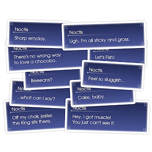 10pc Final Fantasy VII Noctis Lucis Caelum Sticker Sheet