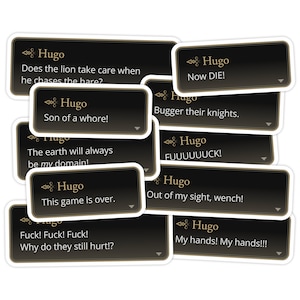 10pc Final Fantasy XVI Hugo Kupka Quote Sticker Sheet