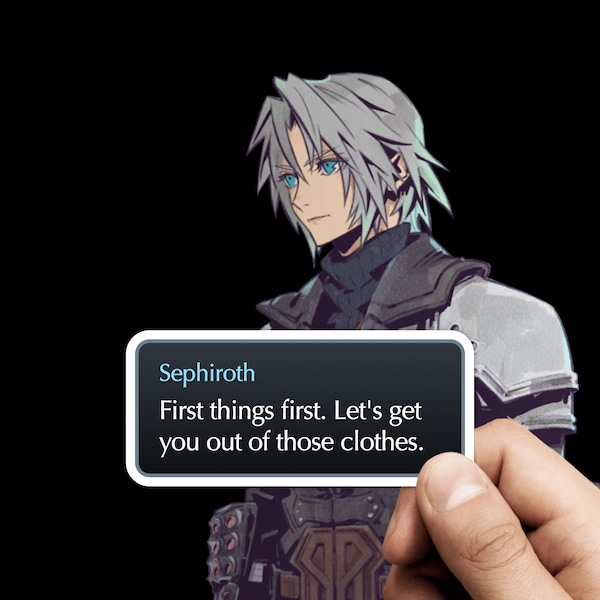 FFVII Ever Crisis Sephiroth (young) Quote Sticker