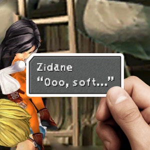 Final Fantasy 9 Sticker – Zidane Tribal &quot;Ooo, soft&quot; Dialogue Box