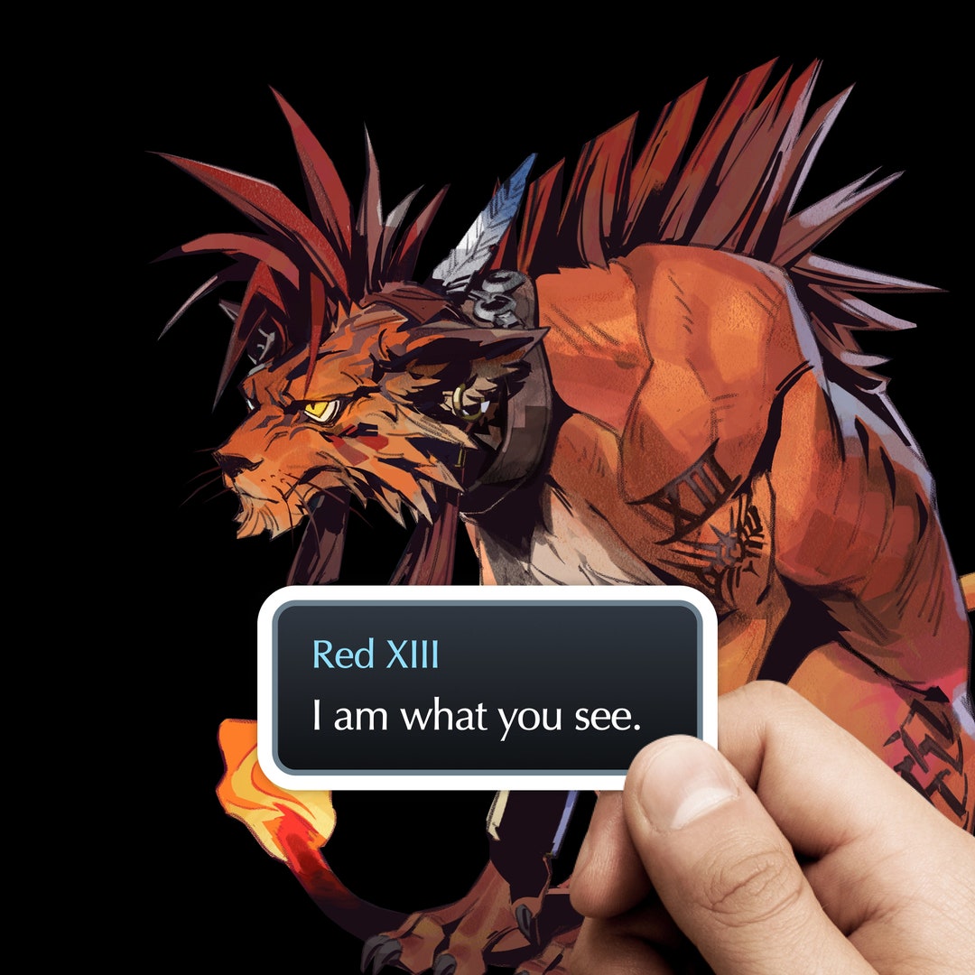 ナナキ13ページ FFVII Ever Crisis Red XIII (nanaki) Quote Sticker - Etsy