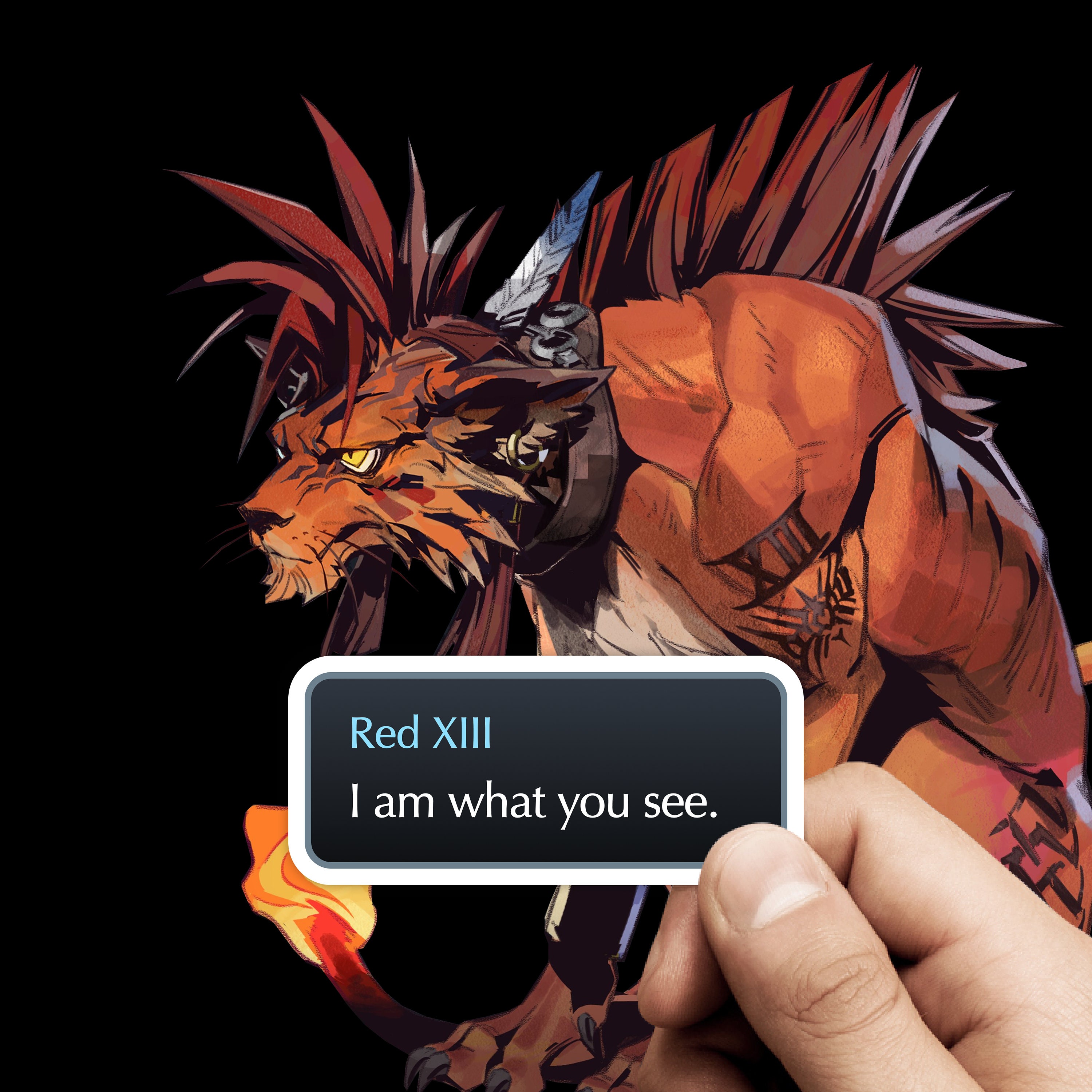 FFVII Ever Crisis Red XIII (nanaki) Quote Sticker - Etsy