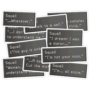 10st Final Fantasy VIII Squall Leonhart citeer stickervel