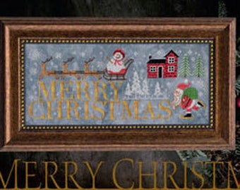 Merry Christmas - Cottage Garden Samplings - Cross Stitch Chart