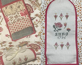 Anno 1796 Sewing Roll - From the Heart Needle Art - Cross Stitch Chart