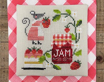 Mouse's Strawberry Jam - Tiny Modernist - Cross Stitch Chart