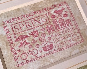 Sampler Seasons: Spring - Blueberry Ridge Design - Emily Pengelly - Cross Stitch Chart