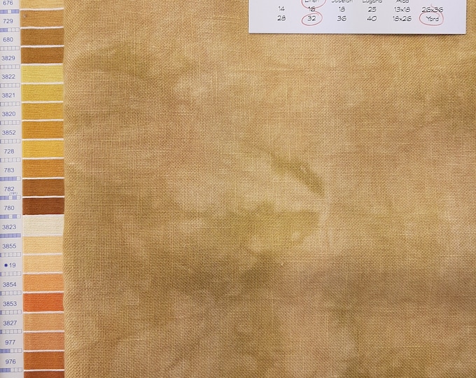 Gingerbread Fabrics by Stephanie Hand Dyed Fat Eighth 32 or 36 Ct Linen Cross Stitch Etsy