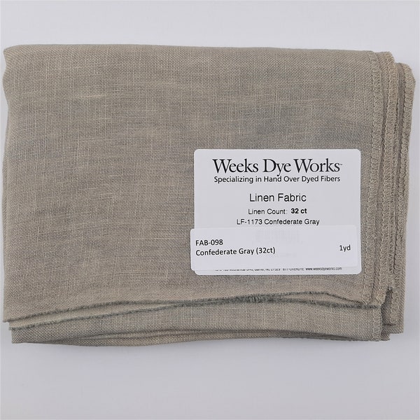 Confederate Gray - Weeks Dye Works - Linen - 32, 36 or 40 Count - Fat Eighth