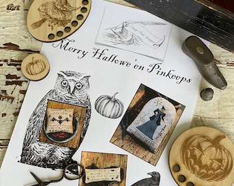 Merry Halloween Pinkeeps - Stacy Nash Designs - Cross Stitch Chart