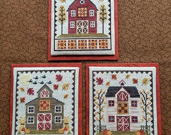 Autumn Barn Trio - Waxing Moon Designs - Cross Stitch Chart
