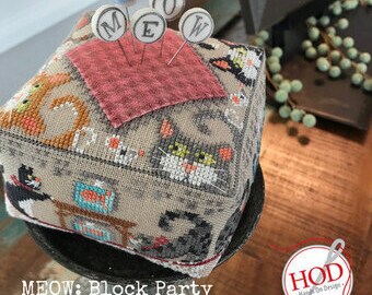 Meow - Block Party - Hands On Design - Cross Stitch Chart
