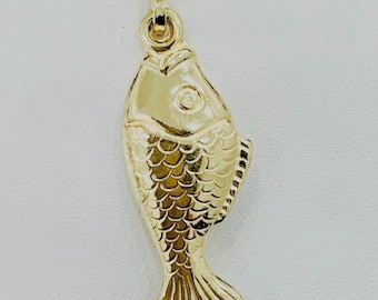 14K PUFFY FISH PENDANT