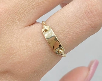 14K TAG RING
