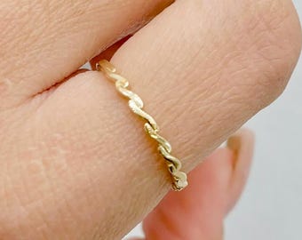 14K MINI WAVES RING
