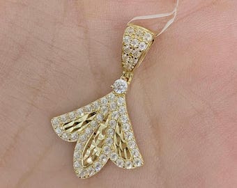 14K LEAF PENDANT