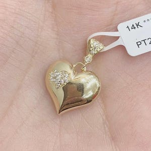 14K PUFFY HEART PENDANT