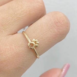 14K DOG PAW RING