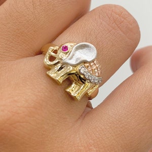14K Elephant Ring