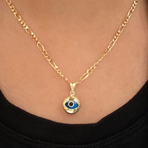 14K Evil Eye Necklace