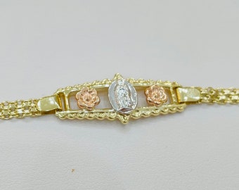 14K Baby 3-Tone Virgin Bizmark Bracelet