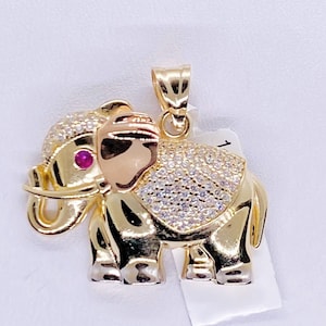 14K Elephant Pendant