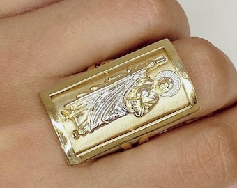 14K Large St. Jude Ring