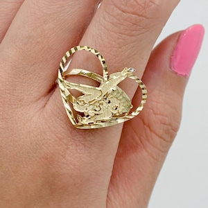 14K BETTY BOOP HEART Ring