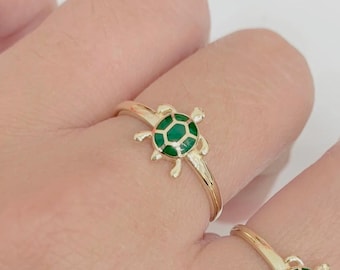 14K TURTLE RING
