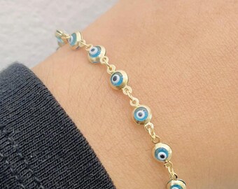 14K EVIL EYE BRACELET
