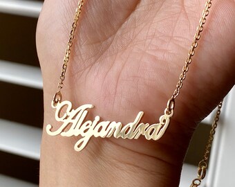 14K Custom Cursive Name Necklace
