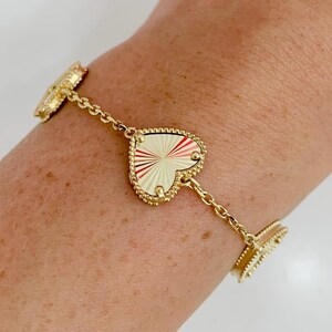 14K HEARTS BRACELET