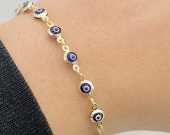 14K EVIL EYE BRACELET