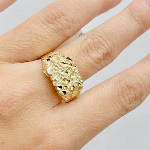 10K NUGGET RING