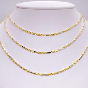 14K Two Toned Milano (Figarope) Chain